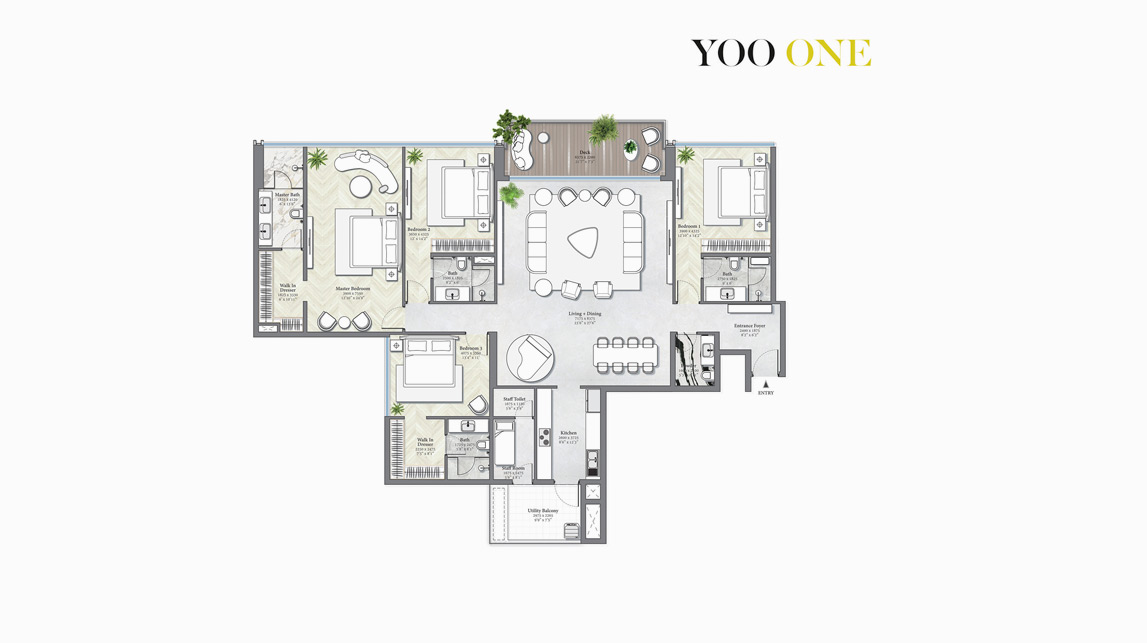 Tribeca Yoo One 4 BHK Floor Plan